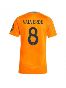 Billige Real Madrid Federico Valverde #8 Bortedrakt Dame 2024-25 Kortermet